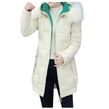 Women Winter Warm Coat Hooded Thick Warm Slim Jacket Long Over Coat Fall Warm Winter Down Parka