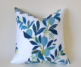 White Schumacher Pillow Cover / Citrus Garden "Pool" Decorative Pillow Cover / Lemon pillow cover / Schumacher Euro sham 24x24 26x26
