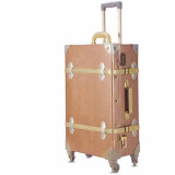 Retro Spinner Rolling Luggage Set Travel Bag Trolley Women Suitcase Wheels Vintage Cabin Trunk
