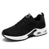 Akexiya Women Black Sneakers Summer Fashion Breathable Air Mesh Lace Up Casual Shoes Ladies Soft Flat Comfort Walking Shoes