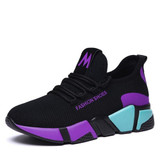 LZJ 2019 Spring Women Fashion Mesh Lace-up Sneakers Vulcanized Shoes Ladies Casual Shoes Breathable Walking Mesh Flats New