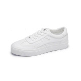HOT Women Sneakers Fashion Breathble Vulcanized Shoes Platform Lace up Casual White Tenis Feminino Zapatos De Mujer Pu leather 8