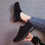 2019 Autumn Shoes Women Sneakers Slip on Flat Women Black Pink Women Shoes Plus Size Loafers Walking Flat