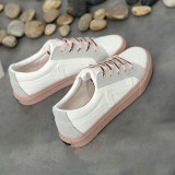 2019 Women Sneaker Fashion Breathble Vulcanized Shoes Platform Lace up Casual White Shoes Tenis Feminino zapatillas mujer