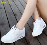 Akexiya Spring Designer Wedges White Platform Sneakers Women Shoes 2019 Tenis Feminino Casual Air Mesh Female Shoes Woman