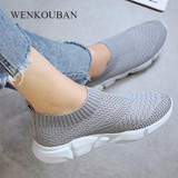 Fashion Sneakers Women Trainers Casual Slip On Socks Shoes Summer Women Vulcanized Shoe Ladies Sneakers White Zapatillas Mujer