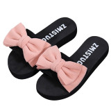 Women Bow Summer Sandals Slipper Indoor Outdoor Flip-flops Beach Shoes New Fashion Female Casual flower Slipper chanclas 3.747