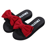 Women Bow Summer Sandals Slipper Indoor Outdoor Flip-flops Beach Shoes New Fashion Female Casual flower Slipper chanclas 3.747