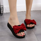 Women Bow Summer Sandals Slipper Indoor Outdoor Flip-flops Beach Shoes New Fashion Female Casual flower Slipper chanclas 3.747
