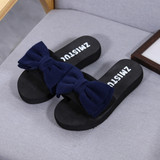 Women Bow Summer Sandals Slipper Indoor Outdoor Flip-flops Beach Shoes New Fashion Female Casual flower Slipper chanclas 3.747