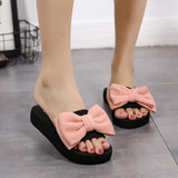 Women Bow Summer Sandals Slipper Indoor Outdoor Flip-flops Beach Shoes New Fashion Female Casual flower Slipper chanclas 3.747