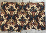 Tapestry Upholstery Remnant / Blue Brown Burgundy Fabric Remnant / Home Decor Fabric / Furniture Fabric