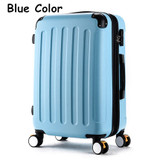 High quality 20inches candy color abs pc travel luggage bags on brake universal wheels, hardside suitcase for girl