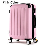 High quality 20inches candy color abs pc travel luggage bags on brake universal wheels, hardside suitcase for girl