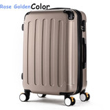 High quality 20inches candy color abs pc travel luggage bags on brake universal wheels, hardside suitcase for girl