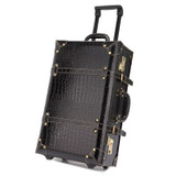 Vintage pu leather travel luggage,13" 22" 24"korea  trolley luggage bags on universal wheels,bride wedding red suitcase box