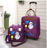 CARRYLOVE cartoon luggage series 16/18 size  boarding handbag+Rolling Luggage Spinner brand Travel Suitcase