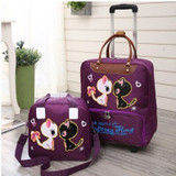 CARRYLOVE cartoon luggage series 16/18 size  boarding handbag+Rolling Luggage Spinner brand Travel Suitcase