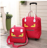 CARRYLOVE cartoon luggage series 16/18 size  boarding handbag+Rolling Luggage Spinner brand Travel Suitcase
