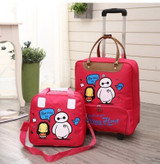 CARRYLOVE cartoon luggage series 16/18 size  boarding handbag+Rolling Luggage Spinner brand Travel Suitcase