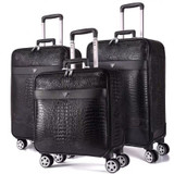 Crocodile Leather Men Women Rolling Luggage Suitcase Designer 16/20/22/24 Inches High Quality 4 Wheels Spinner Airport Luggage