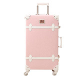 Travel Vintage Luggage Sets Cute Trolley Suitcases Set Lightweight Trunk Retro Style for Women Elegant Kids children