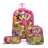 Children Anime Travel Trolley Case Kids Travel 3PCS/set Suitcase Boy Girl Creative Cartoon Pencil Box Children Christmas Gift