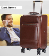 luxury PU Rolling Luggage travel Suitcase bag Spinner Women Trolley case/bag 24inch Wheels Man 20inch Boarding Travel Bag Trunk