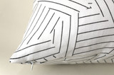 Deconstructed Stripe Pillow Cover / Black Ivory Pillow / Boho Pillow cover / Schumacher Pillow Cover / White Linen Pillow Cover
