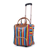Women Trolley Luggage Rolling Suitcase Casual Stripes Rolling Case Travel Bag on Wheels Luggage Suitcase with Wheels