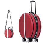 Women's cute round handbag and Trolley suitcase Carry On Luggage Rolling Luggage Trolley Suitcase girl hard case suitcase travel