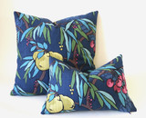 Navy Lumbar Pillow Cover / Yellow Navy Decorative Pillow Cover / Navy Teal Lumbar Pillow 12x18 12x21 16x24 / Raspberry Navy Pillow