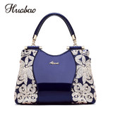 2019 New Women Patent Leather Handbags Sequin Embroidery luxury Shoulder Crossbody Bag Famous Brand Designer Women Messenger Bag