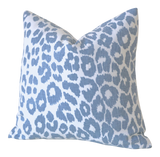 Iconic Leopard Sky Pillow Cover / Schumacher Sky Leopard Cushion Cover / Indoor or Outdoor Pillow Cover