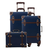 Vintage Suitcase Carry On Luggage set Hardside Rolling Spinner Retro Style for Travel Trunk