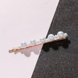 Korean Simulated Pearl Barrettes Beaded Geometric Women Hair Clip Hairgrips Hair Accessories Girls Jewelry Fashion Hair Pins