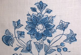 Schumacher pillow cover / Blue and Ivory Pillow cover / Block Print Pillow Cover / Floral Pillow Cover