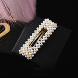MYHFKK2019 hot fashion headwear Pearl Hair Clip Snap Hair Barrette Stick Hairpin Hair female hair jewelry inlaid hairpin FJ011