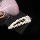 MYHFKK2019 hot fashion headwear Pearl Hair Clip Snap Hair Barrette Stick Hairpin Hair female hair jewelry inlaid hairpin FJ011