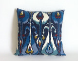 Grey and Yellow Ikat Robert Allen Zipper Pillow Cover 18x18 24x24 26x26 or lumbar pillow cover Ikat Rain Pillow