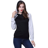 Color Block Black Hoodie
