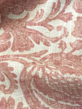 7 yards Blush Batik Linen Fabric / Blush Linen Upholstery / Drapery Fabric / Woven Pink Cream Fabric / Heavy weight Fabric / blush Linen