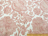 7 yards Blush Batik Linen Fabric / Blush Linen Upholstery / Drapery Fabric / Woven Pink Cream Fabric / Heavy weight Fabric / blush Linen