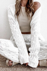 White Cable Knit Set