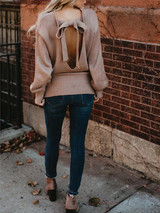 Open Back Bow Sweater
