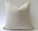 Heirloom Quality Heavy Knit Throw Pillows / Ivory Brown & Grey / Danish Modern Decor