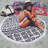 Round Beach Towel With Tassel 1