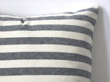 Woven Navy & Cream French Ticking Stripe Pillow cover Schoolhouse cover Euro pillow cover 26x26 28x28 industrial pillow case
