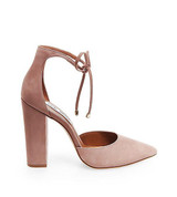Pointy Suede Lace-up High Heels