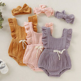 Newborn Linen Summer Romper